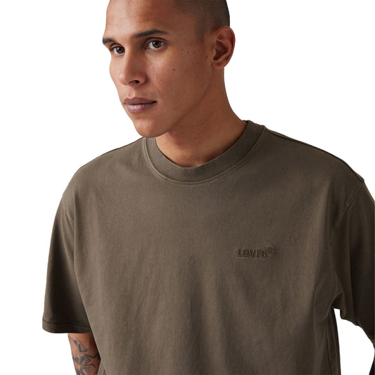 Levis Red Tab Vintage Tee Garment Dye H225 Maitake Brown  - A0637-0175