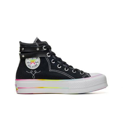 Converse CTAS Lifft Hi Black/White/Chaos Fushcia  - A10218C