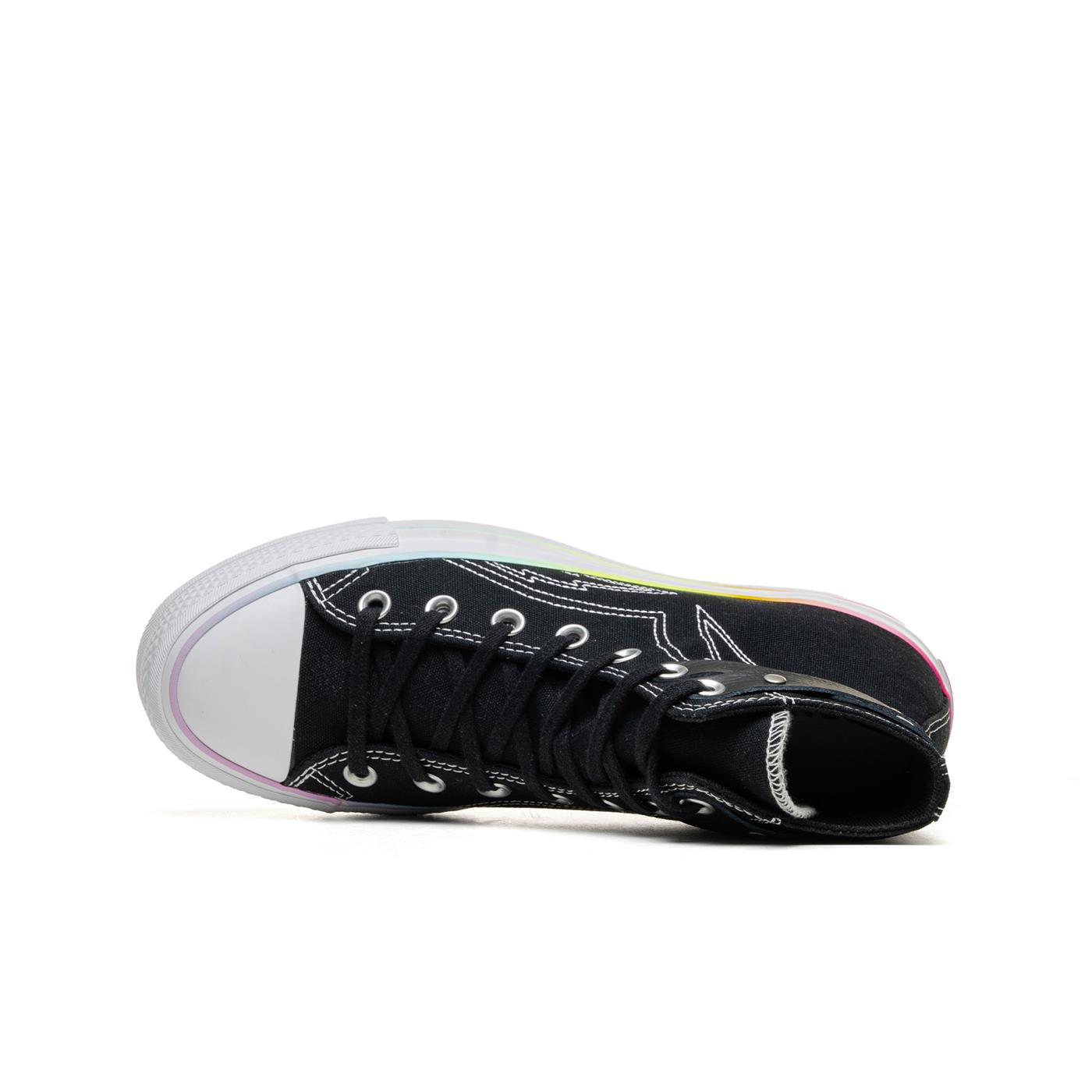 Converse CTAS Lifft Hi Black/White/Chaos Fushcia  - A10218C