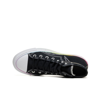 Converse CTAS Lifft Hi Black/White/Chaos Fushcia  - A10218C