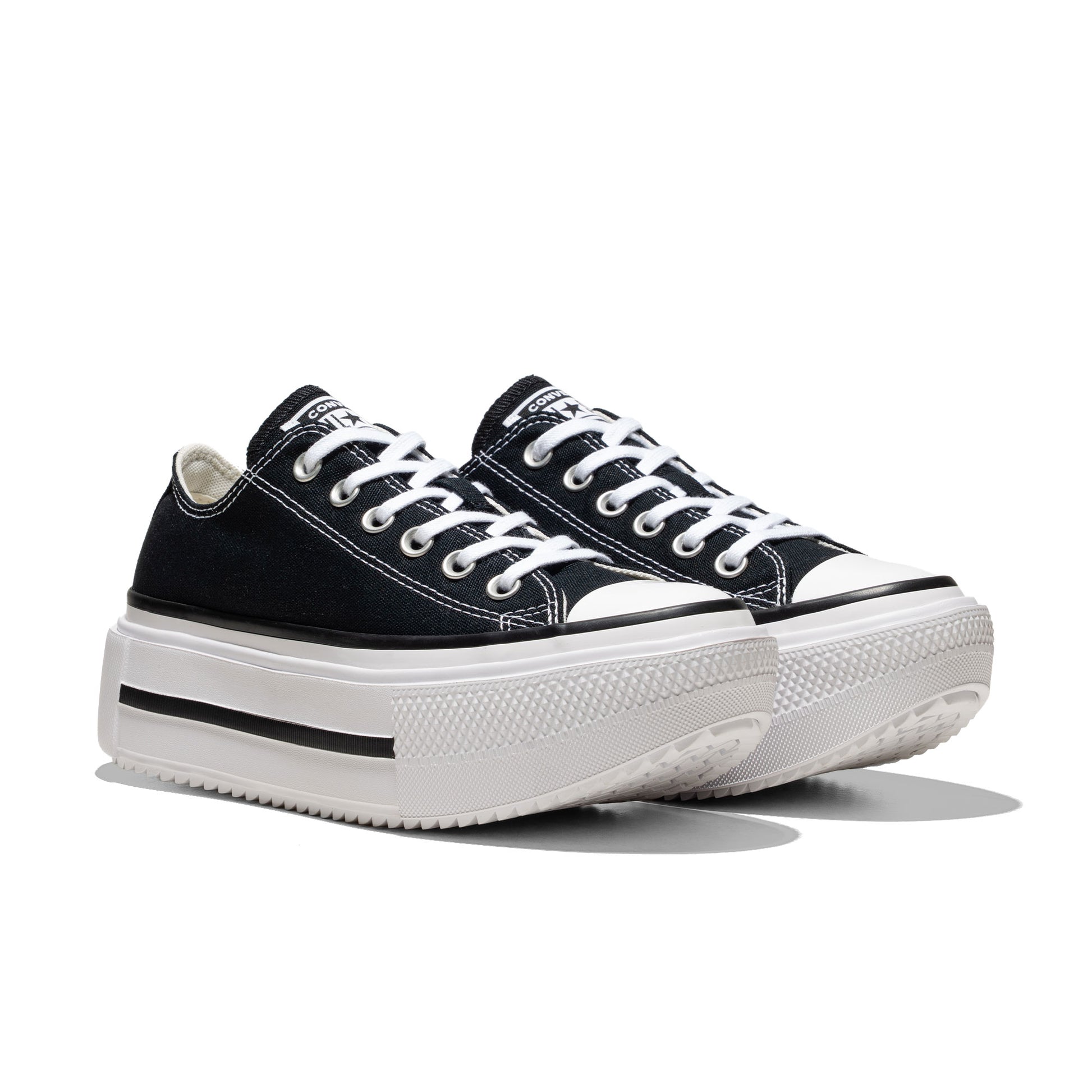 Converse Chuck Taylor All Star Lift Double Stack Ox Black/Wh  - A15490C