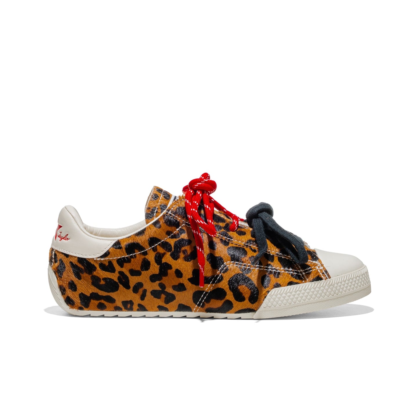 Converse Chuck Taylor Low Leopard Pony Hair Black/Egret/Red  - A19174C
