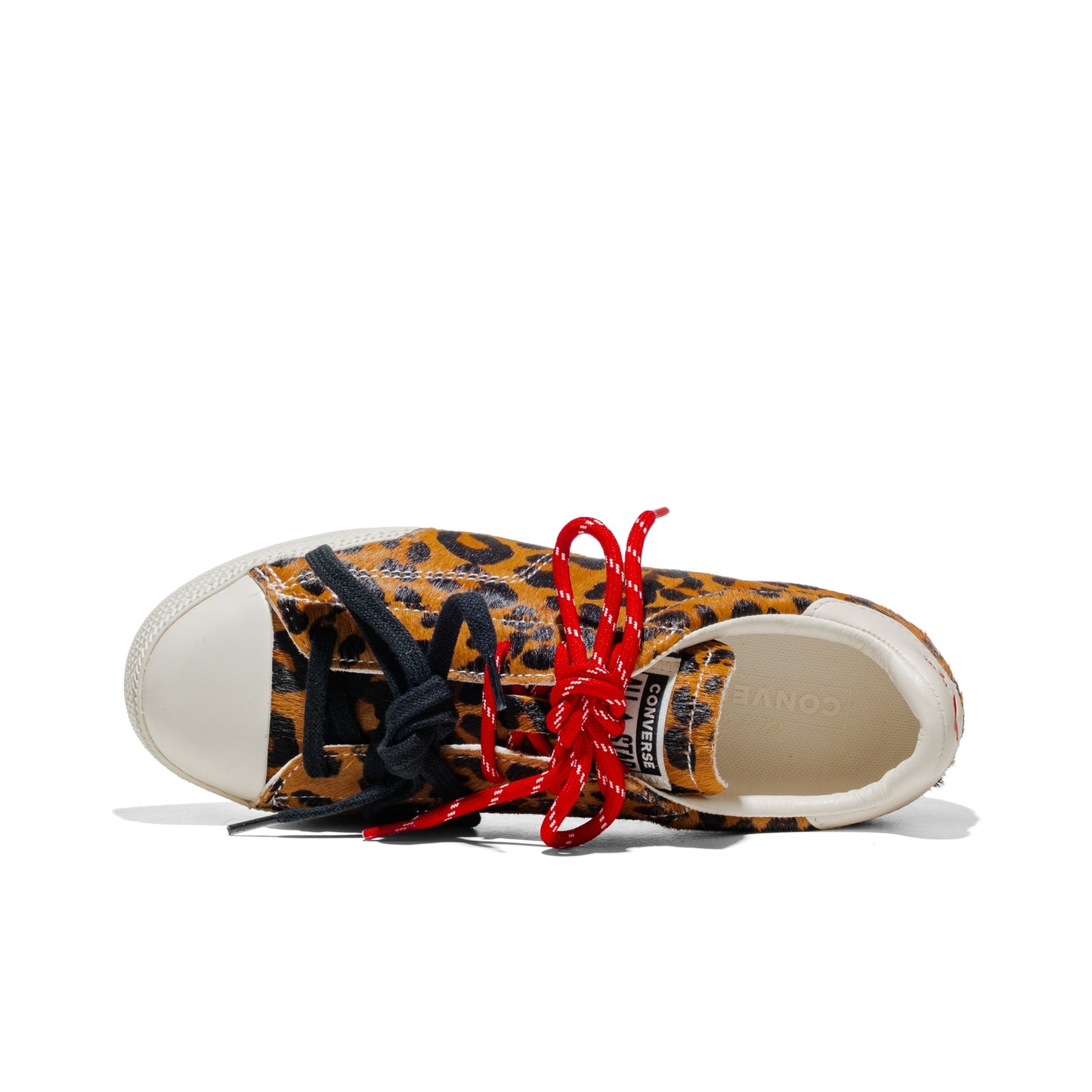 Converse Chuck Taylor Low Leopard Pony Hair Black/Egret/Red  - A19174C