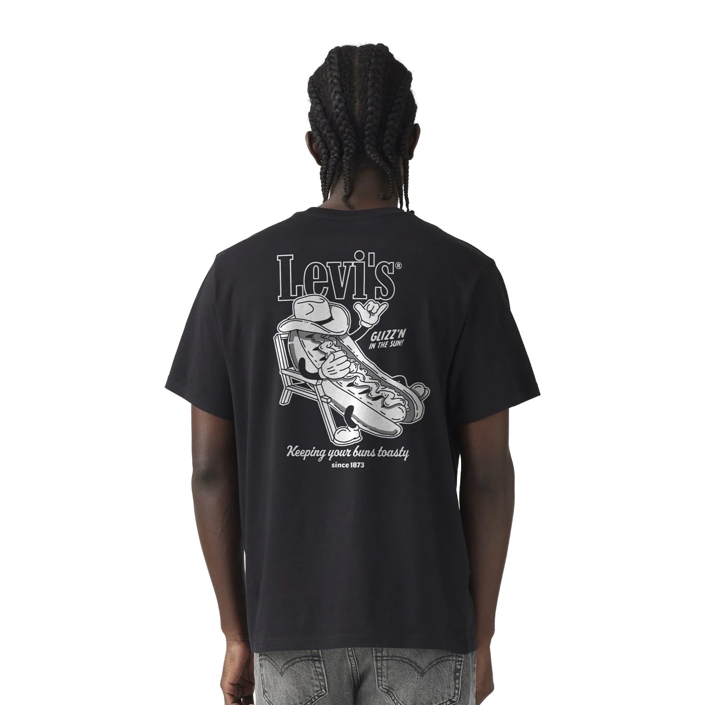 Levis LSE SS Relaxed Fit Tee Glizzn N The Sun Jet Black Body  - A2082-0342