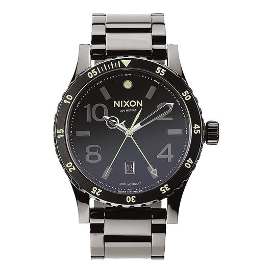 Nixon Diplomat Ss 45 Mm Polished Gunmetal/Lum  - A2771885