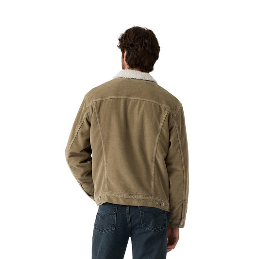 Levis Relaxed Fit Sherpa Trucker Jacket Timber Wolf  - A5784-0022