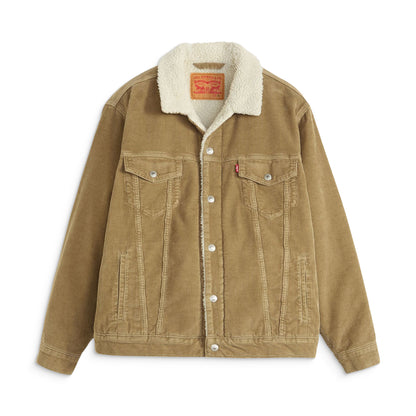 Levis Relaxed Fit Sherpa Trucker Jacket Timber Wolf  - A5784-0022