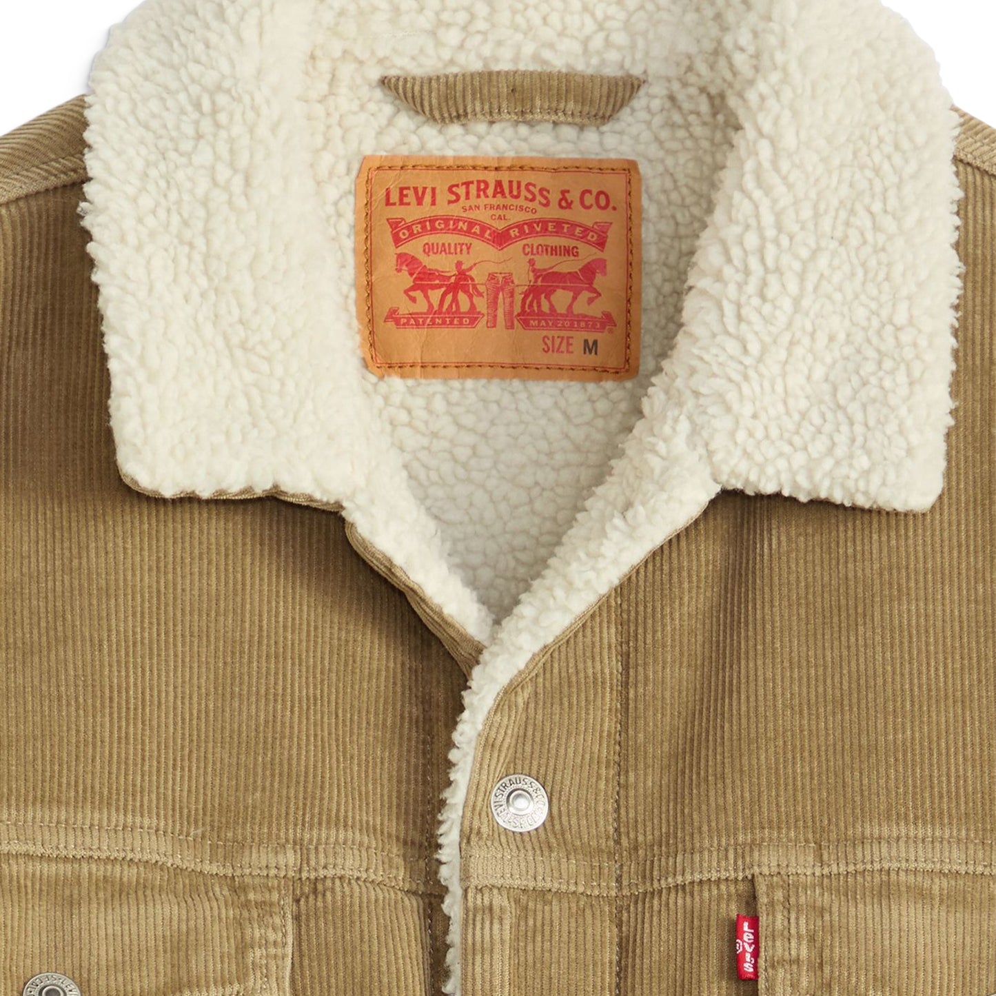 Levis Relaxed Fit Sherpa Trucker Jacket Timber Wolf  - A5784-0022
