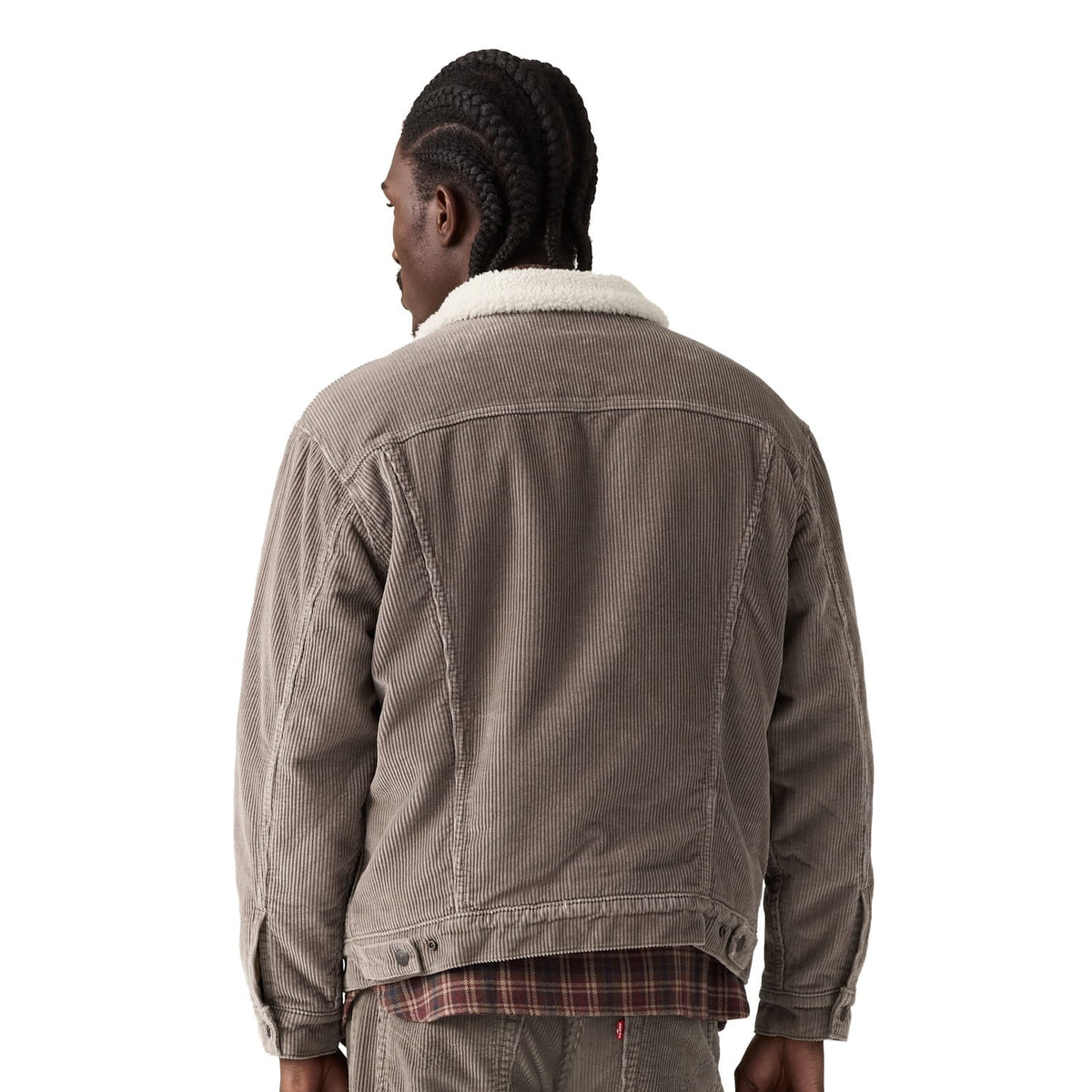 Levis Relaxed Fit Sherpa Trucker Jacket Smokey Taupe  - A5784-0062