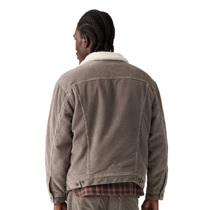 Levis Relaxed Fit Sherpa Trucker Jacket Smokey Taupe  - A5784-0062