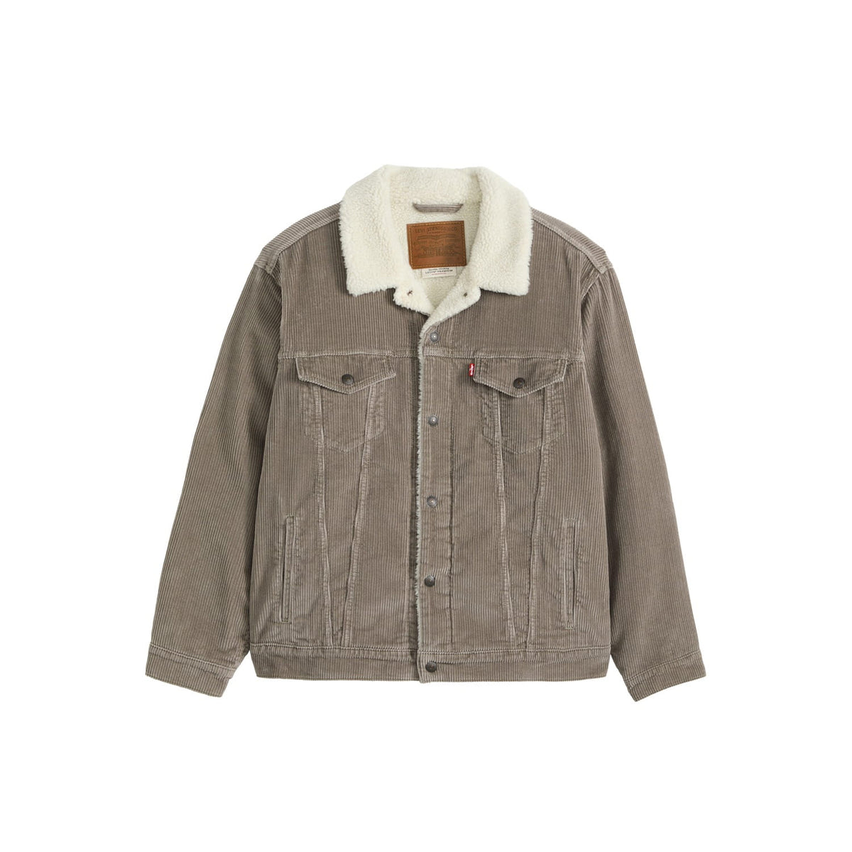Levis Relaxed Fit Sherpa Trucker Jacket Smokey Taupe  - A5784-0062