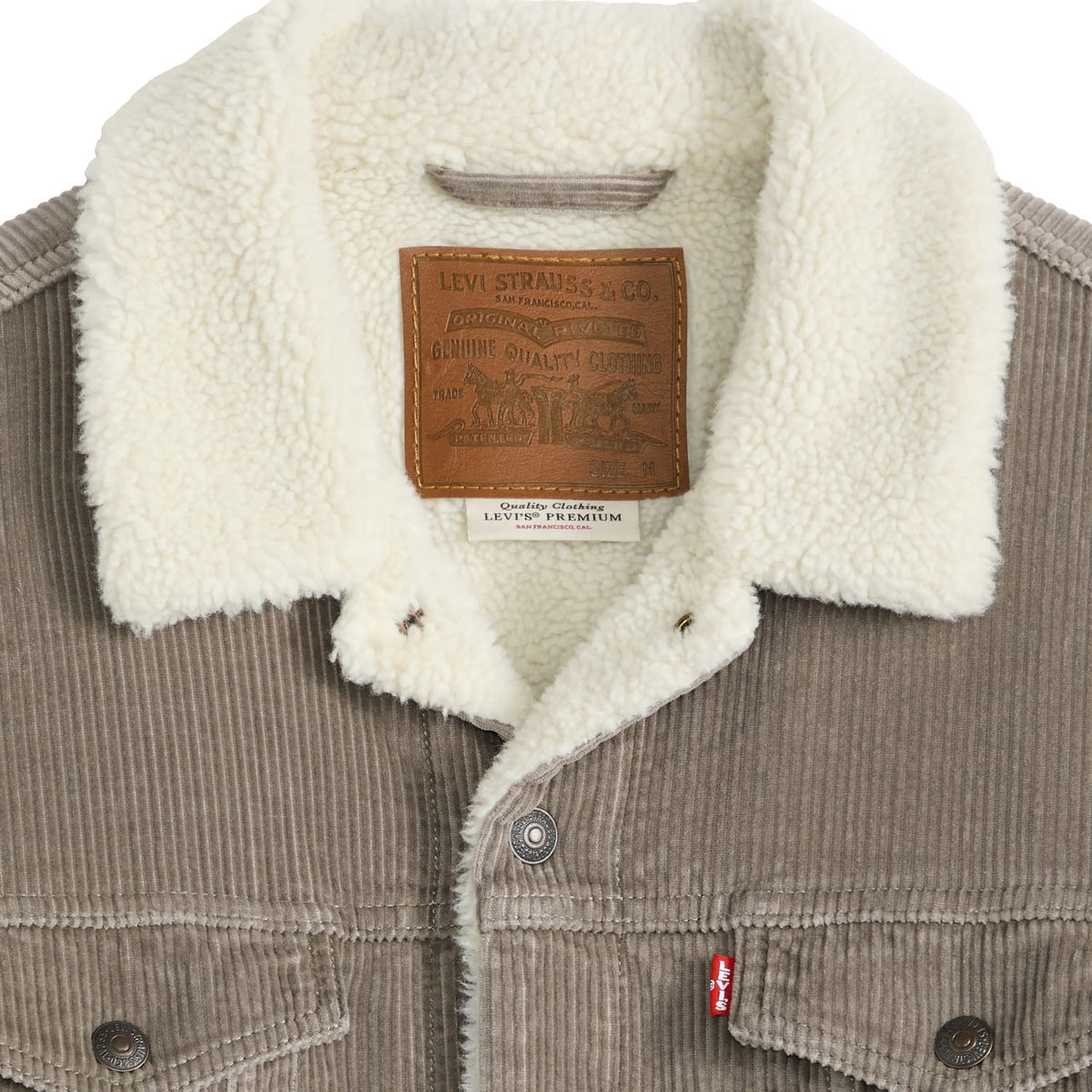 Levis Relaxed Fit Sherpa Trucker Jacket Smokey Taupe  - A5784-0062