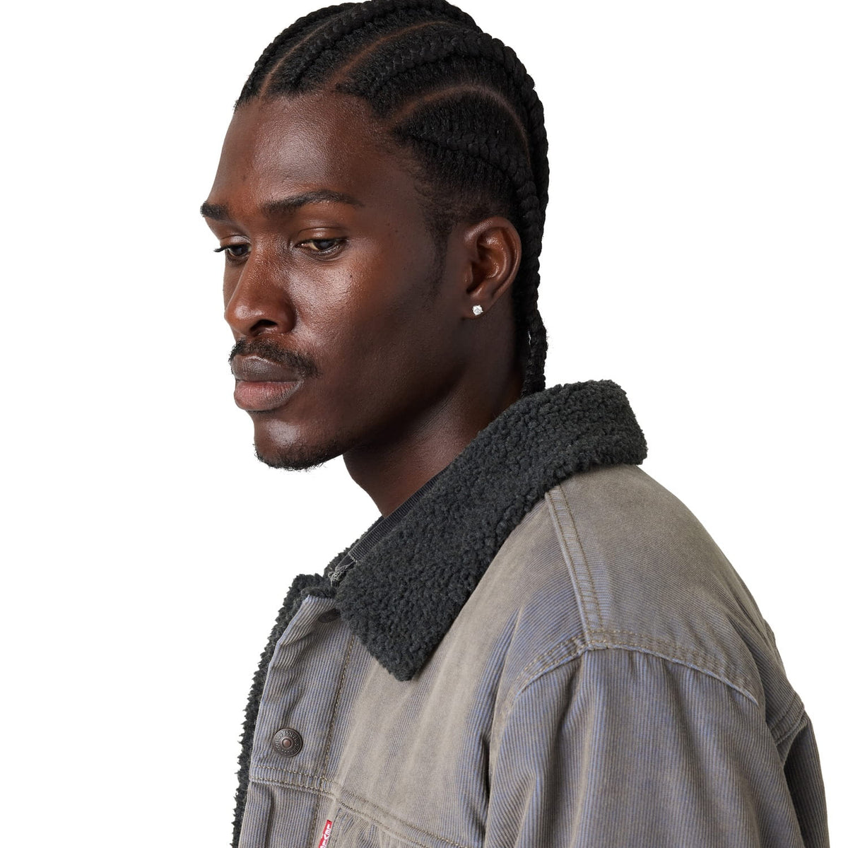 Levis Relaxed Fit Sherpa Trucker Jacket Dusk Khaki  - A5784-0063