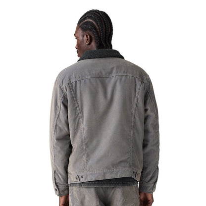 Levis Relaxed Fit Sherpa Trucker Jacket Dusk Khaki  - A5784-0063