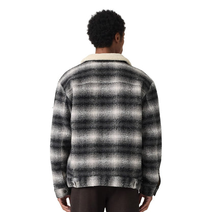 Levis Relaxed Fit Sherpa Trucker Jacket Ivy Plaid Thunder  - A6030-0036