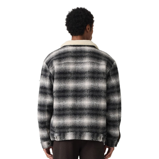 Levis Relaxed Fit Sherpa Trucker Jacket Ivy Plaid Thunder  - A6030-0036