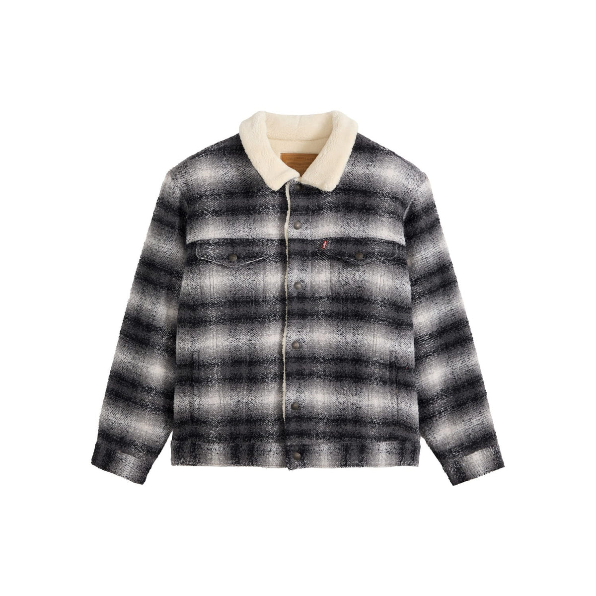Levis Relaxed Fit Sherpa Trucker Jacket Ivy Plaid Thunder  - A6030-0036