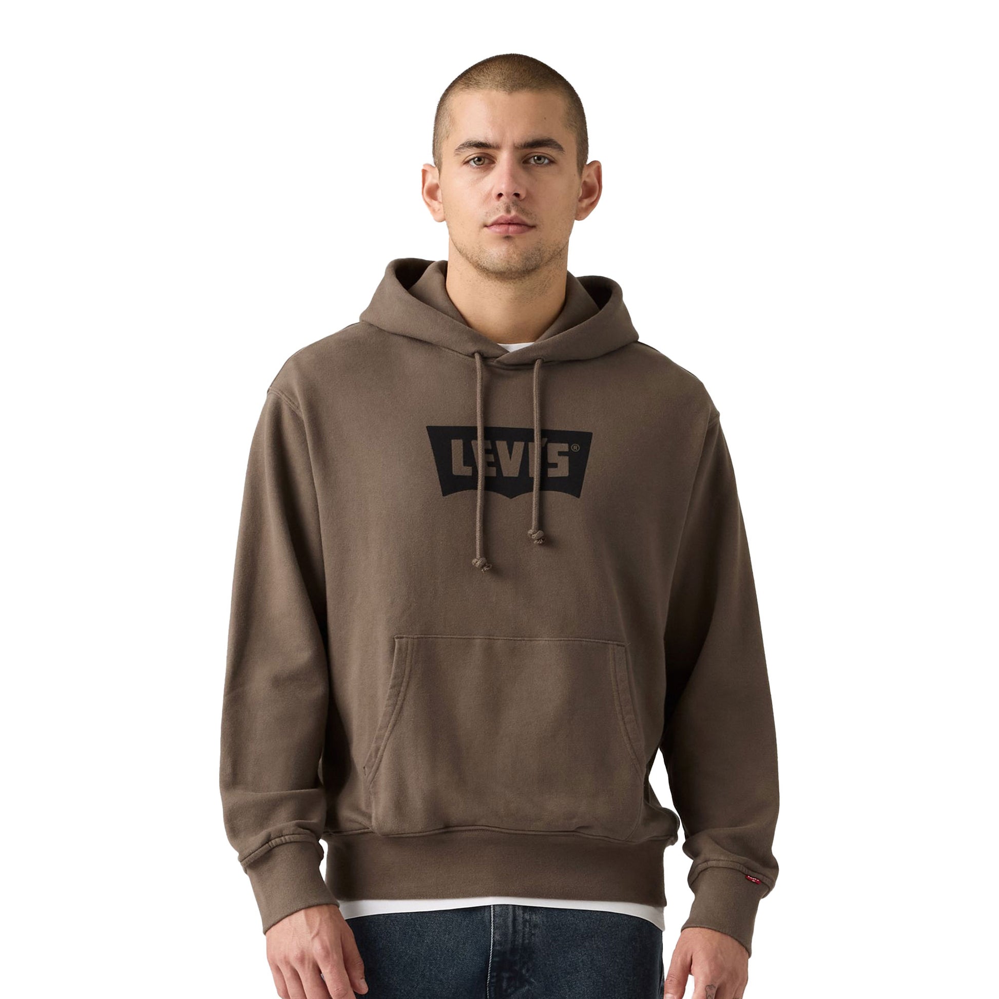 Levis Premium Graphic Hoodie Vintage BW Hood Maitake Brown  - A7386-0029