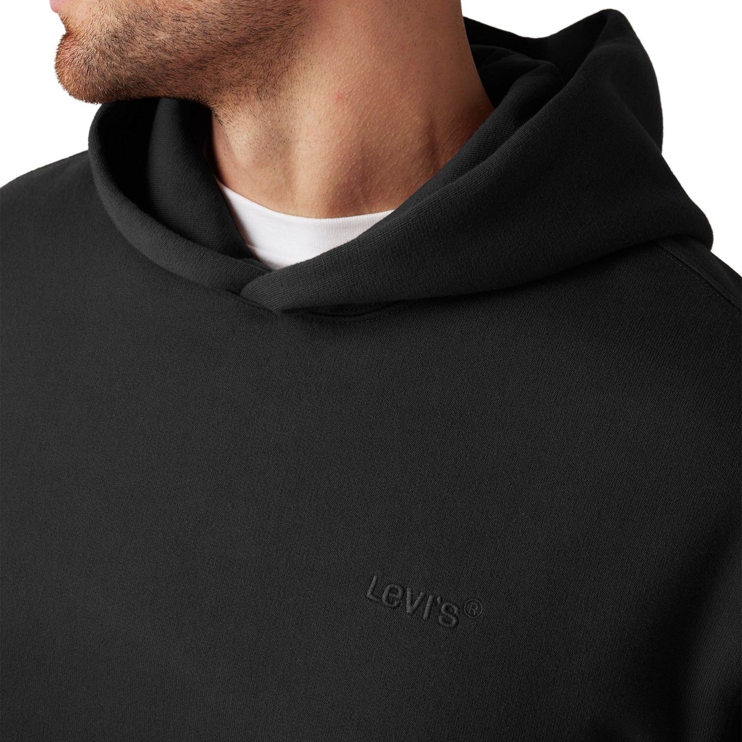 Levis The Authentic Hoodie Black Agate Garment Dye  - A8435-0019