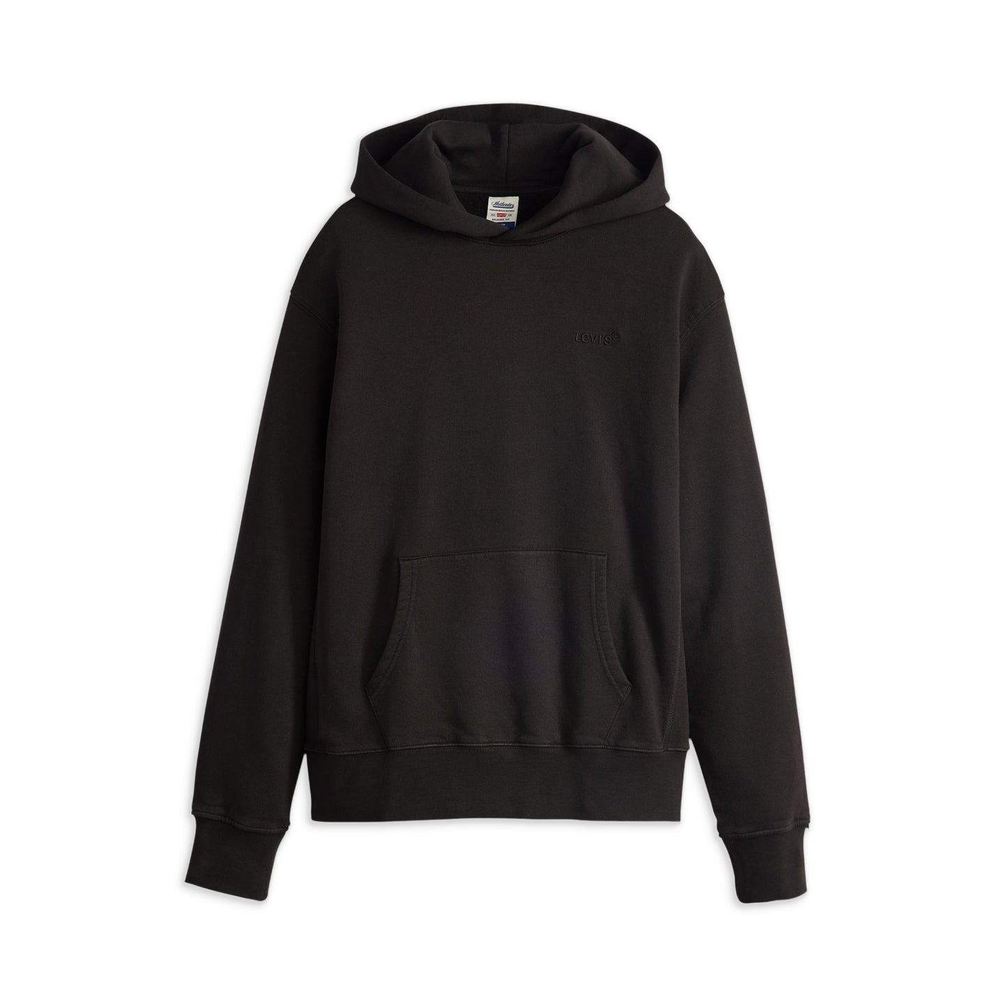 Levis The Authentic Hoodie Black Agate Garment Dye  - A8435-0019