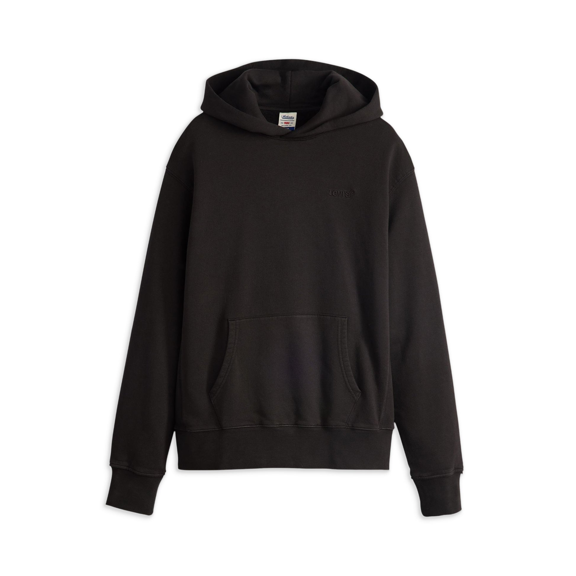 Levis The Authentic Hoodie Black Agate Garment Dye  - A8435-0019