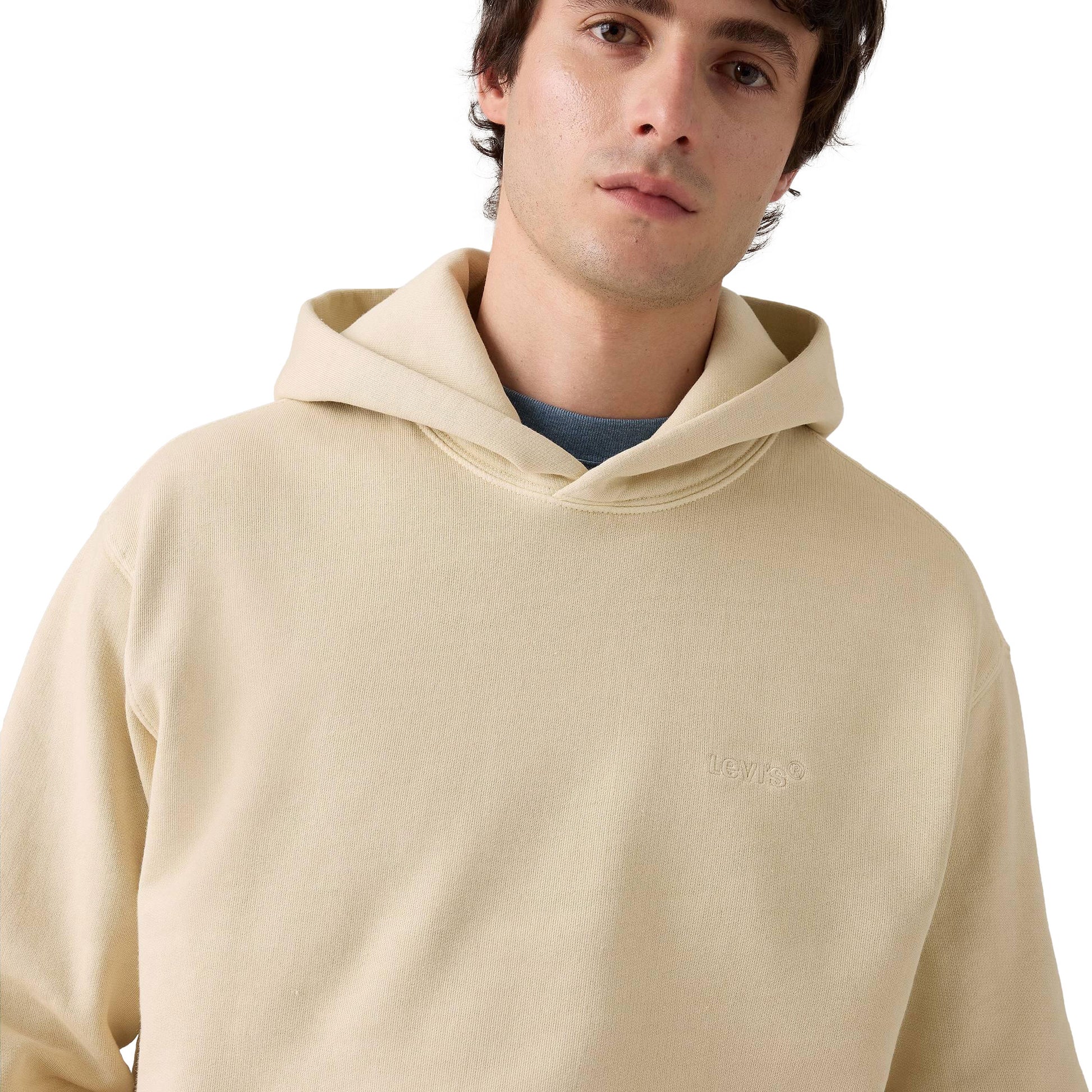 Levis The Authentic Hoodie Fog Garment Dye Fog  - A8435-0034
