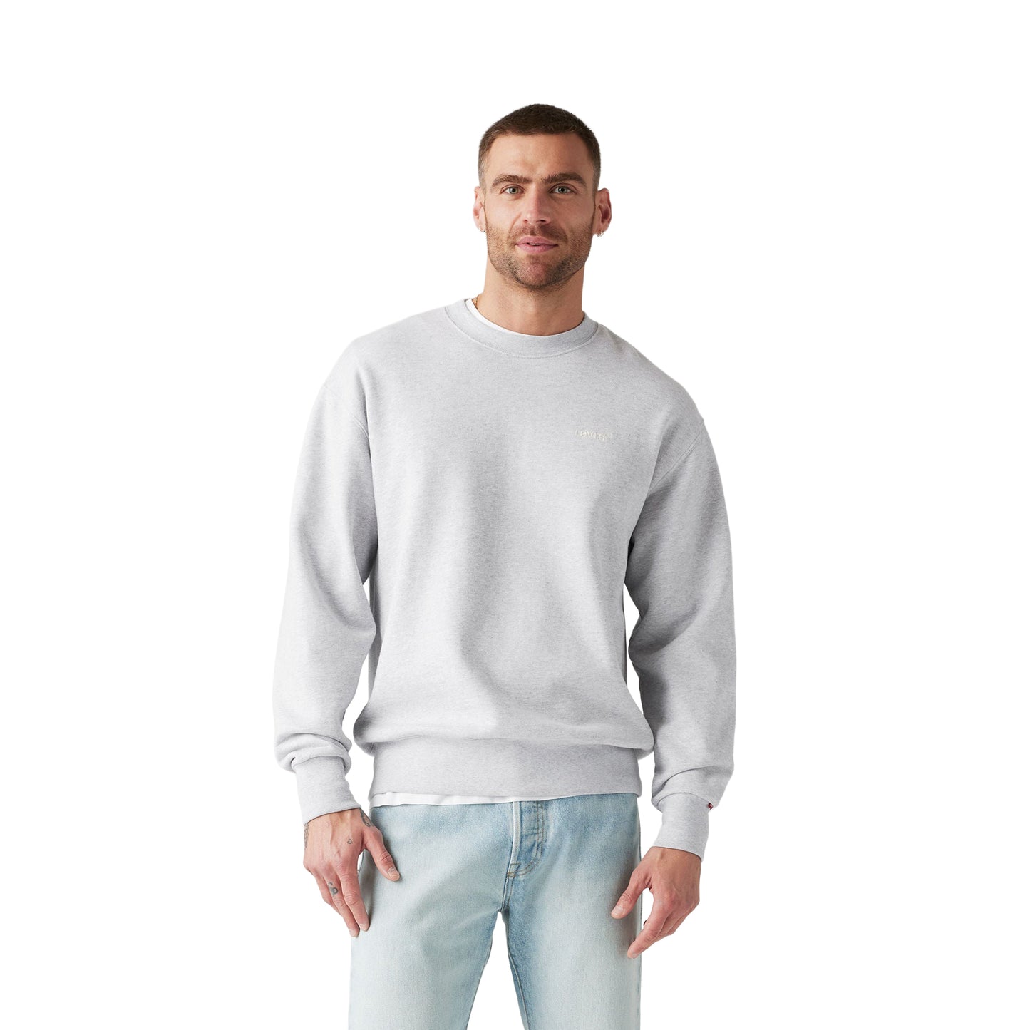 Levis Authentic Crew Light Gray Heather  - A9244-0001