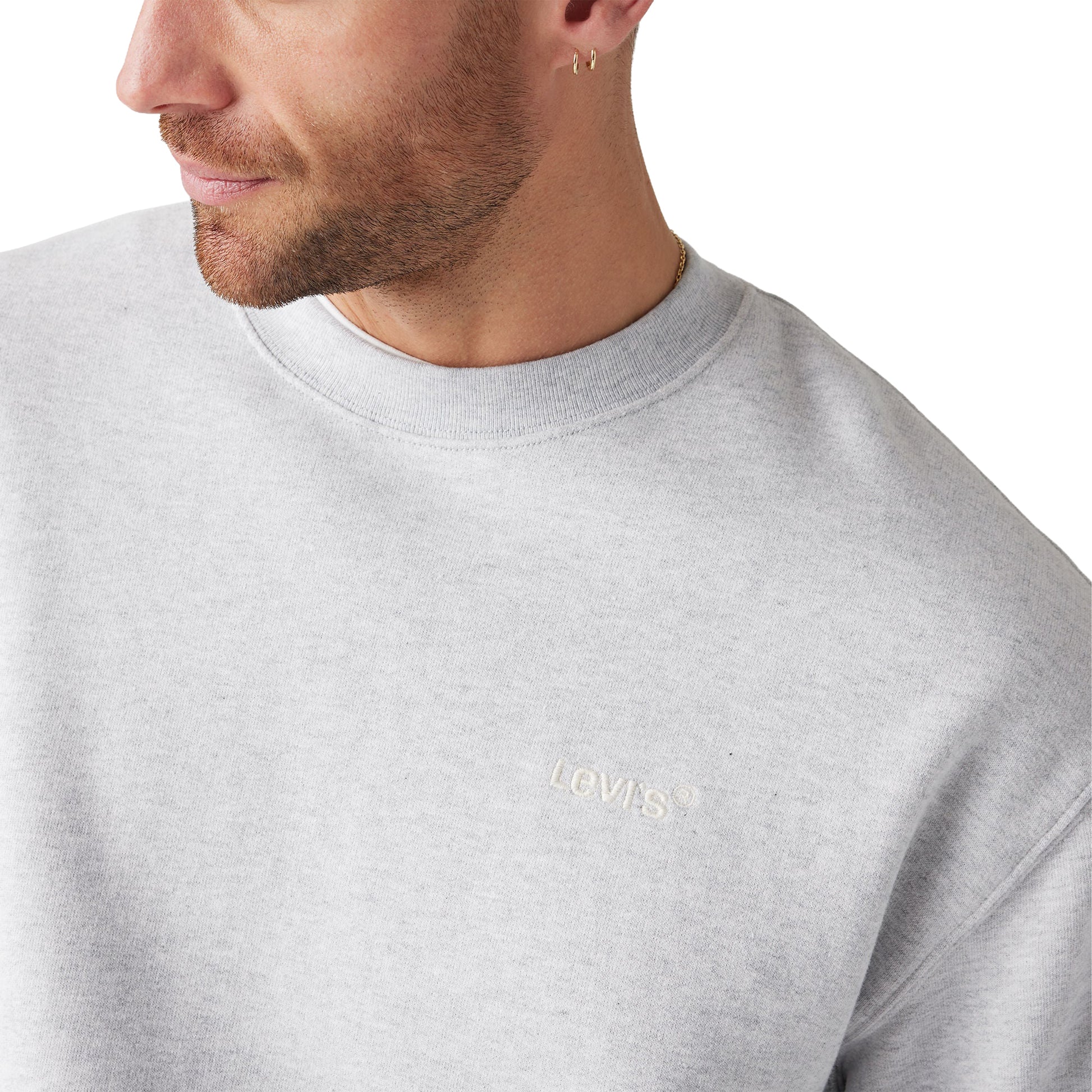 Levis Authentic Crew Light Gray Heather  - A9244-0001