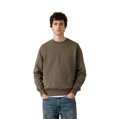 Levis Authentic Crew Garment Dye Maitake Brown  - A9244-0034