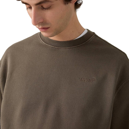 Levis Authentic Crew Garment Dye Maitake Brown  - A9244-0034
