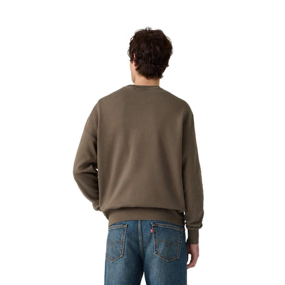 Levis Authentic Crew Garment Dye Maitake Brown  - A9244-0034