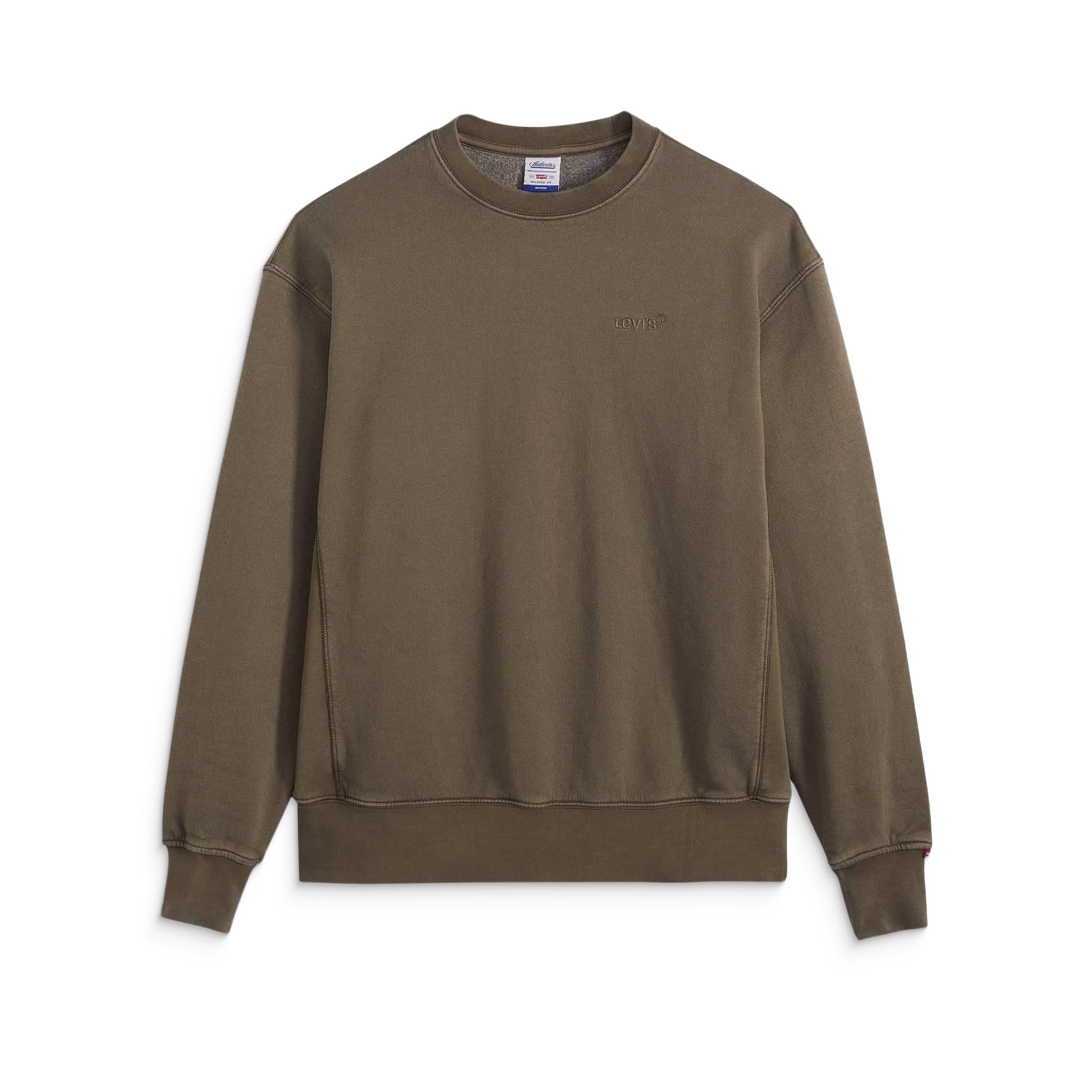 Levis Authentic Crew Garment Dye Maitake Brown  - A9244-0034