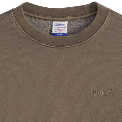 Levis Authentic Crew Garment Dye Maitake Brown  - A9244-0034