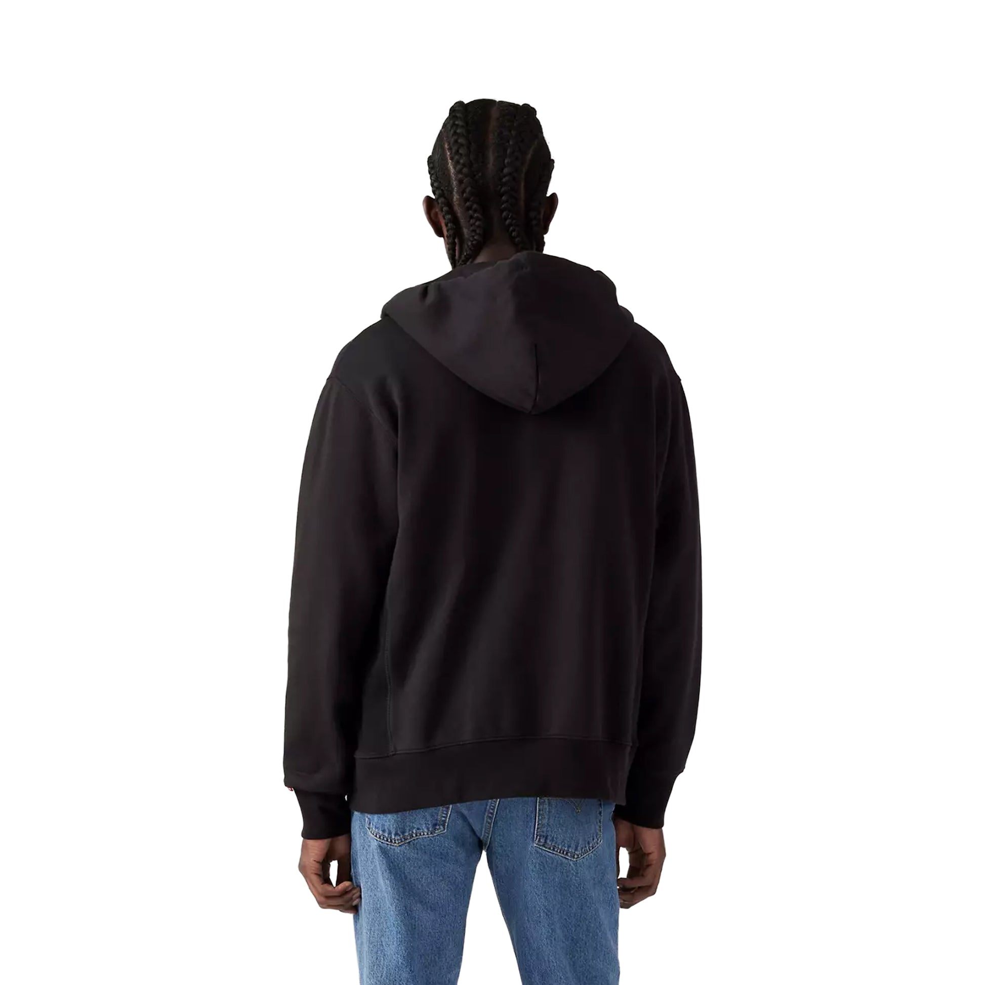 Levis Authentic Full Zip Hoodie Black Agate Garment Dye  - A9265-0000