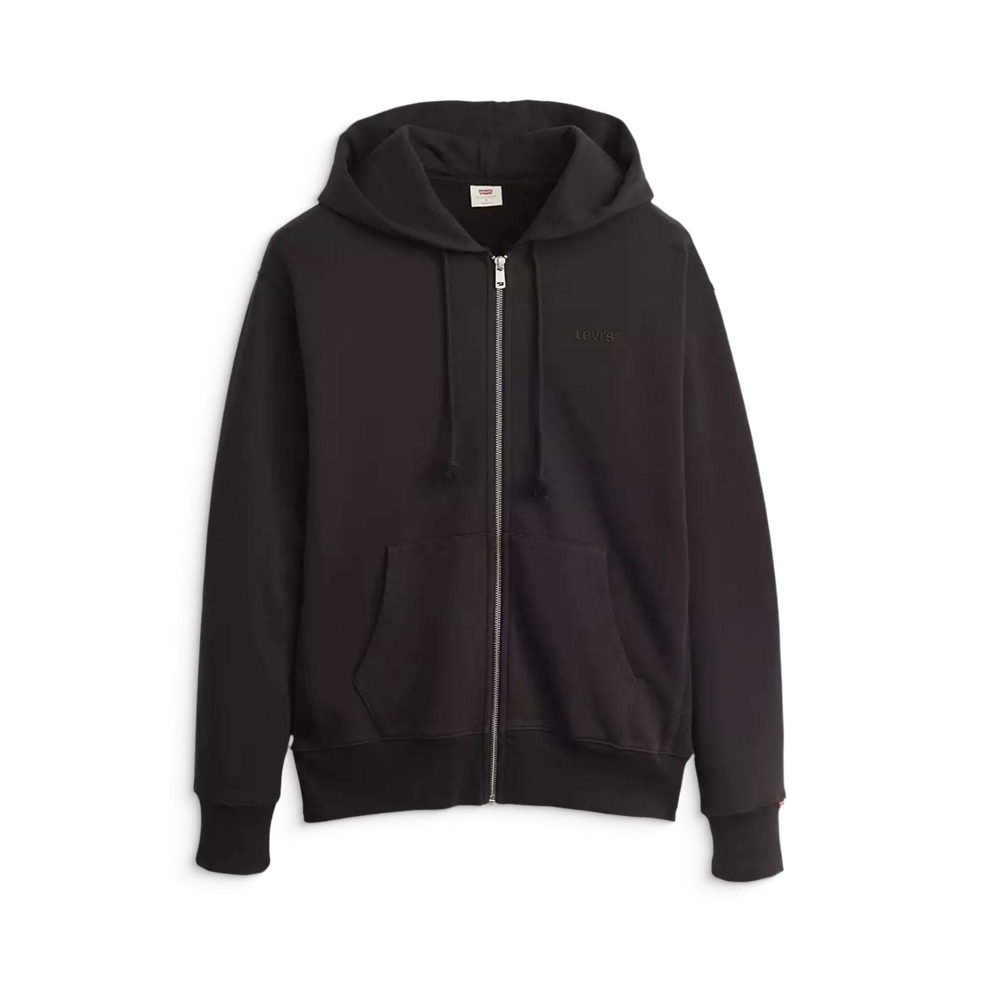 Levis Authentic Full Zip Hoodie Black Agate Garment Dye  - A9265-0000