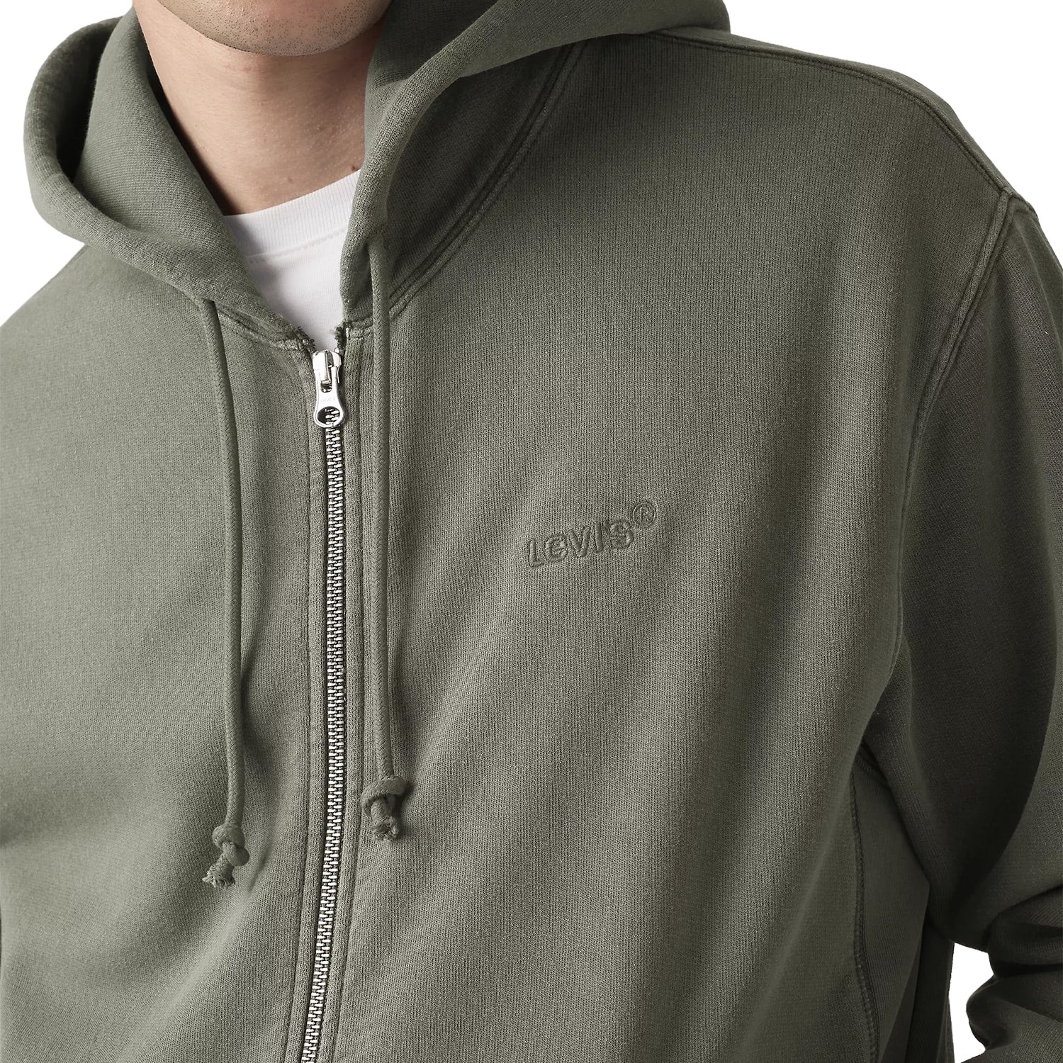 Levis Authentic Full Zip Hoodie Garment Dye Kambaba  - A9265-0007