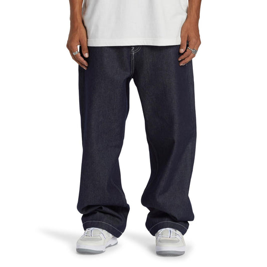 DC Shoes Worker Baggy Denim Rinse Pant Raw Indigo  - ADYDP03080-BSTW
