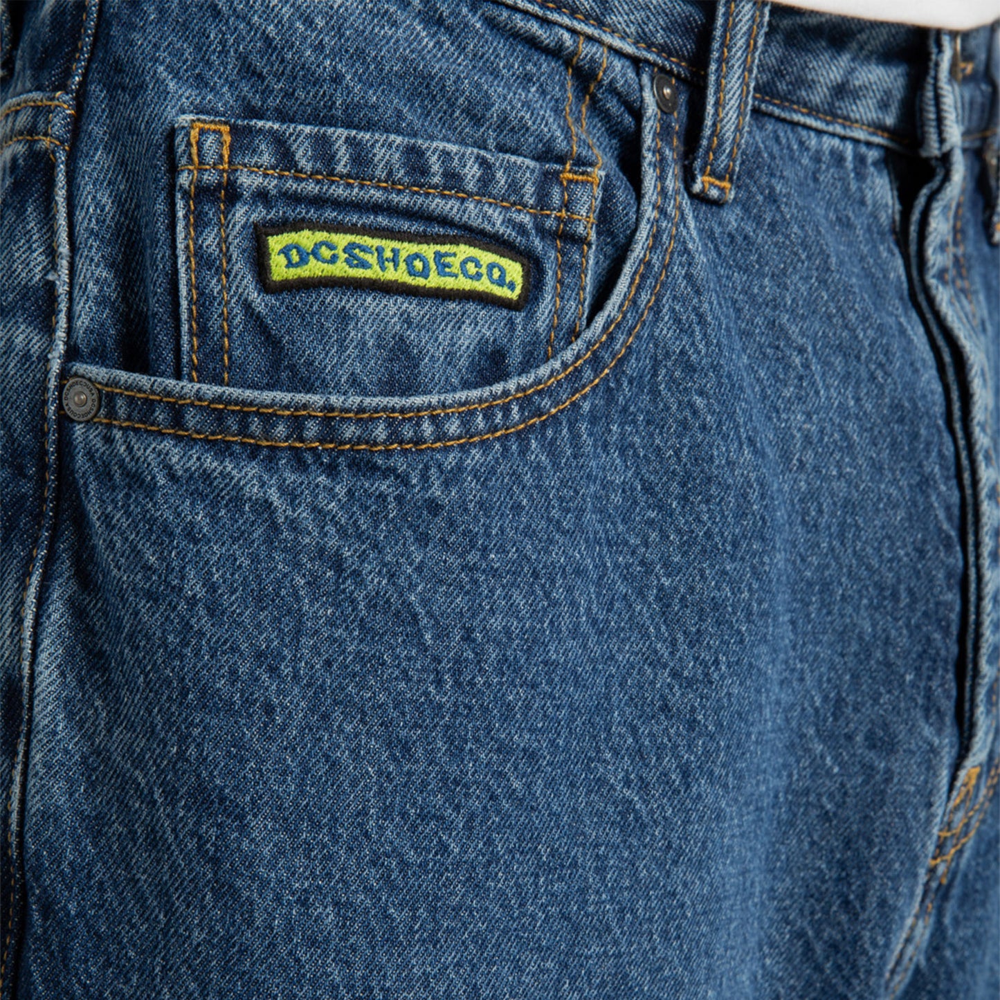 DC Shoes Worker Baggy Denim Pant Stone Indigo  - ADYDP03093-BLCW