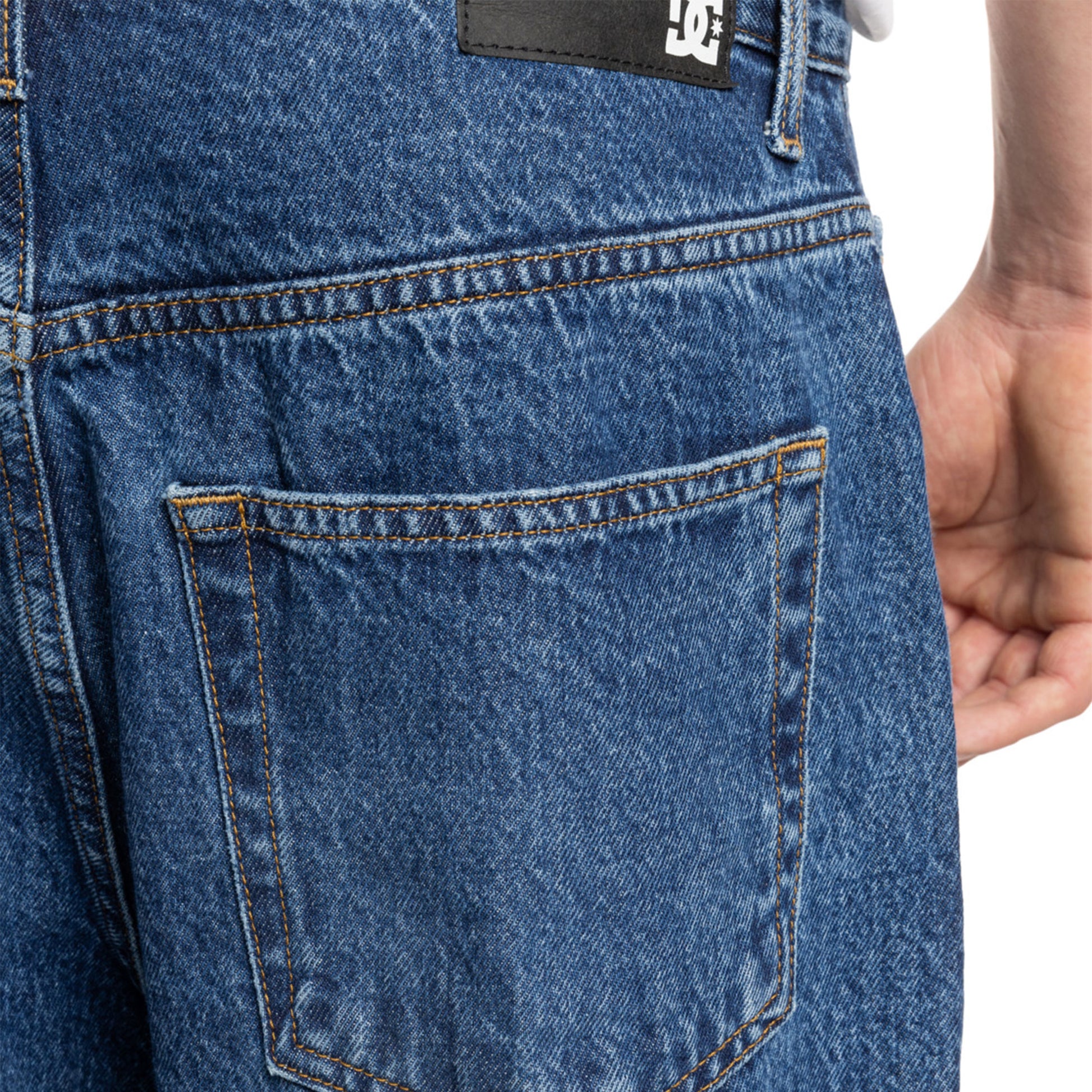 DC Shoes Worker Baggy Denim Pant Stone Indigo  - ADYDP03093-BLCW