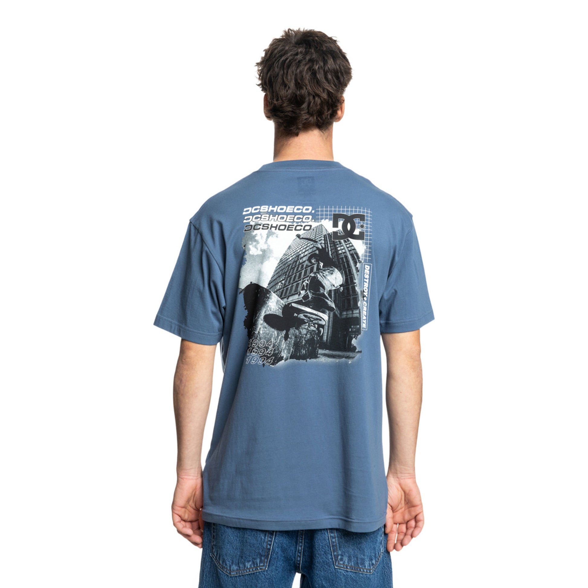 DC Shoes Whereabouts SS Tee Vintage Indigo  - ADYZT05456-BYL0