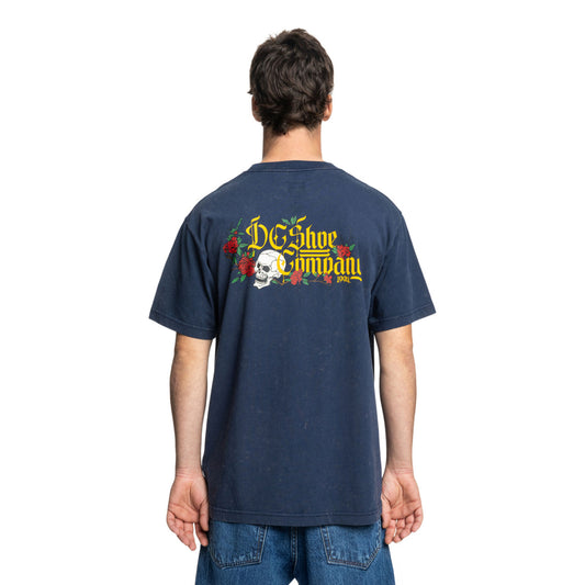 DC Shoes Standoff SS Tee Dress Blues Rain Wash  - ADYZT05460-BTKW