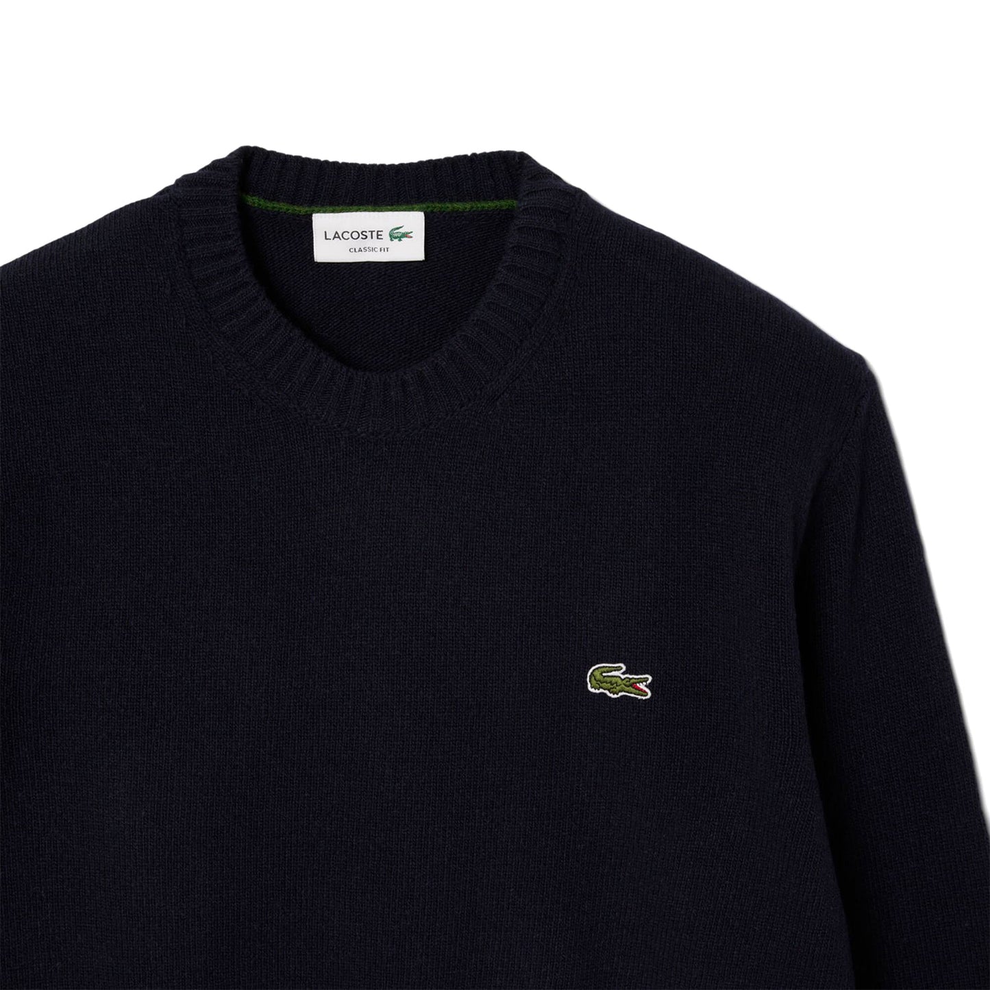 Lacoste Wool Crew Neck Sweater Navy  - AH2916-166