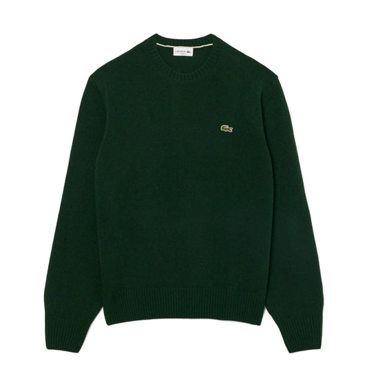 Lacoste Wool Crew Neck Sweater Sinople  - AH2916-YZP