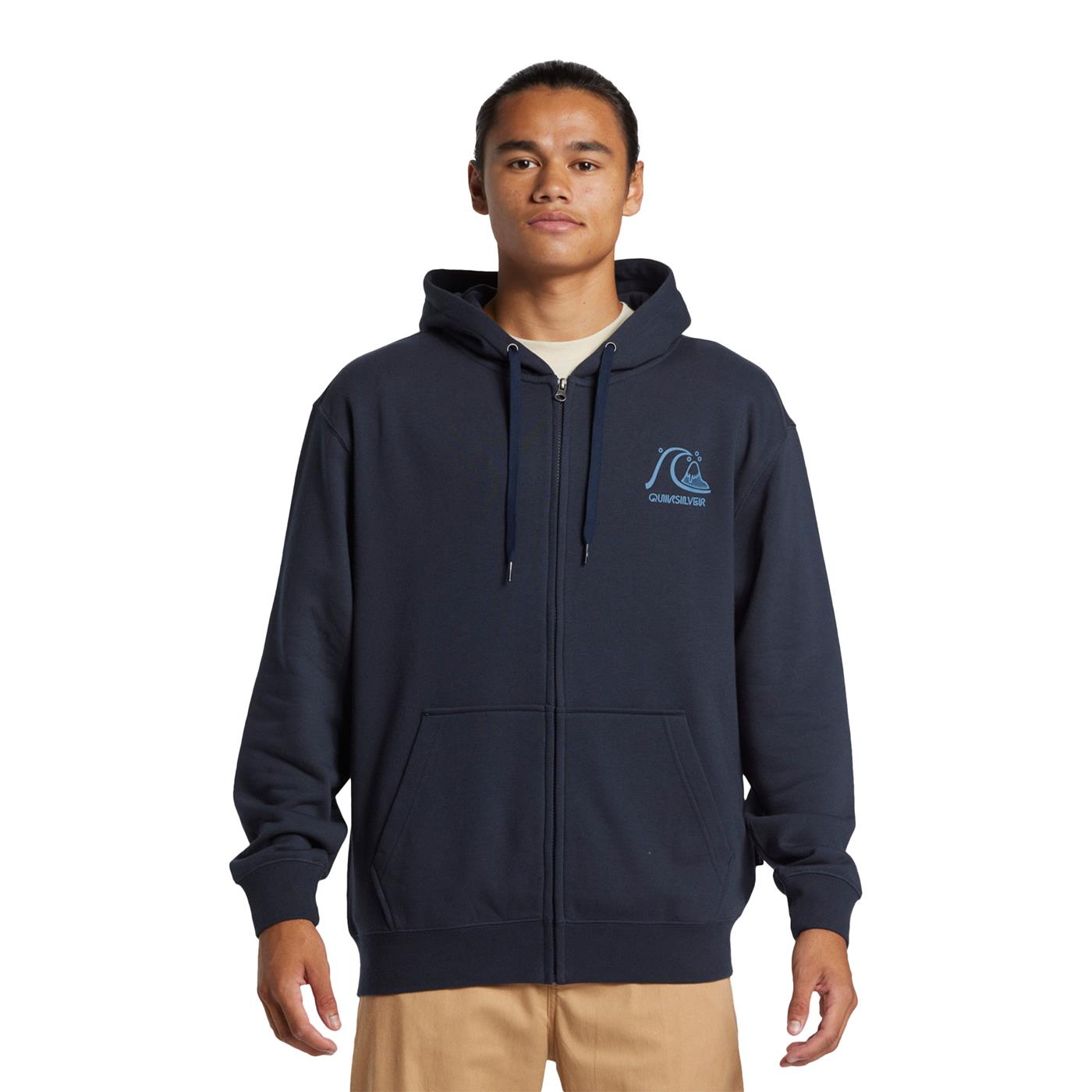 Quiksilver Graphic Zip Hoodie Dark Navy  - AQYFT03413-KTP0