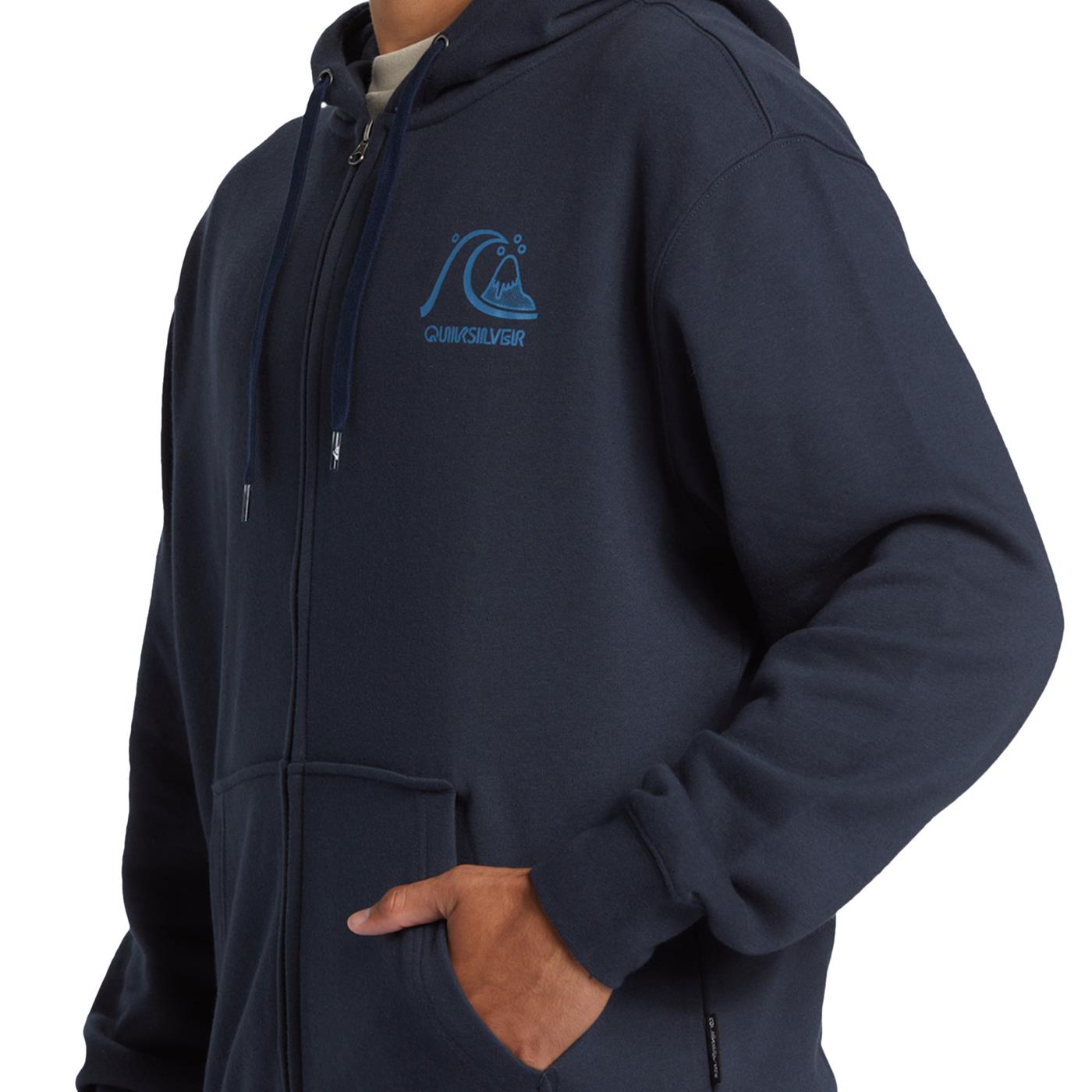 Quiksilver Graphic Zip Hoodie Dark Navy  - AQYFT03413-KTP0
