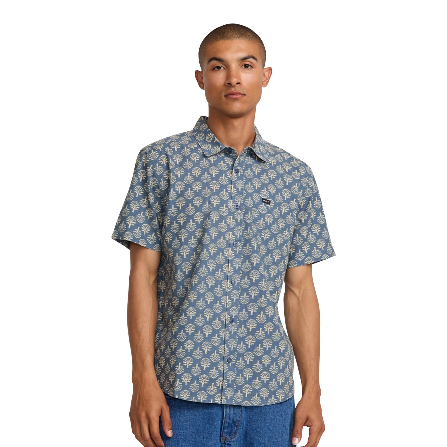 RVCA Vacationist SS Shirt Indigo  - AVYWT00495-IND