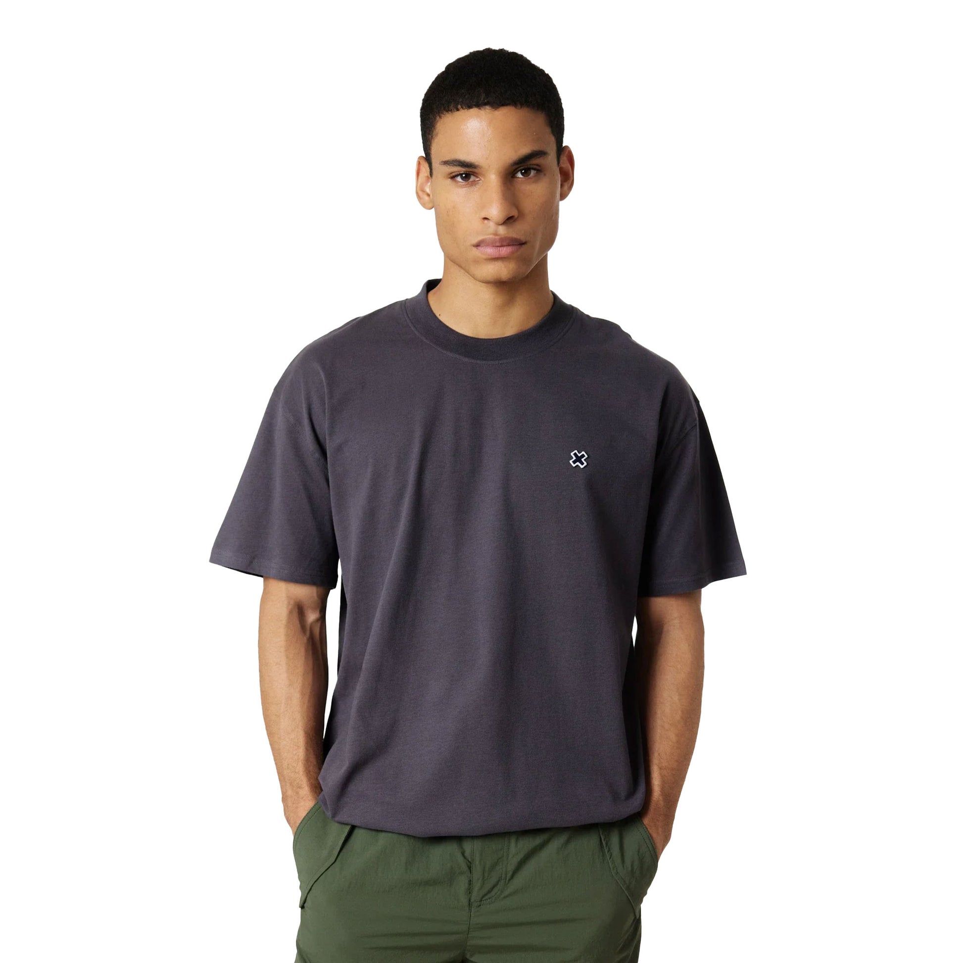 Blue Banana Patch Tee Anthracite  - AW25UG011PATGY01