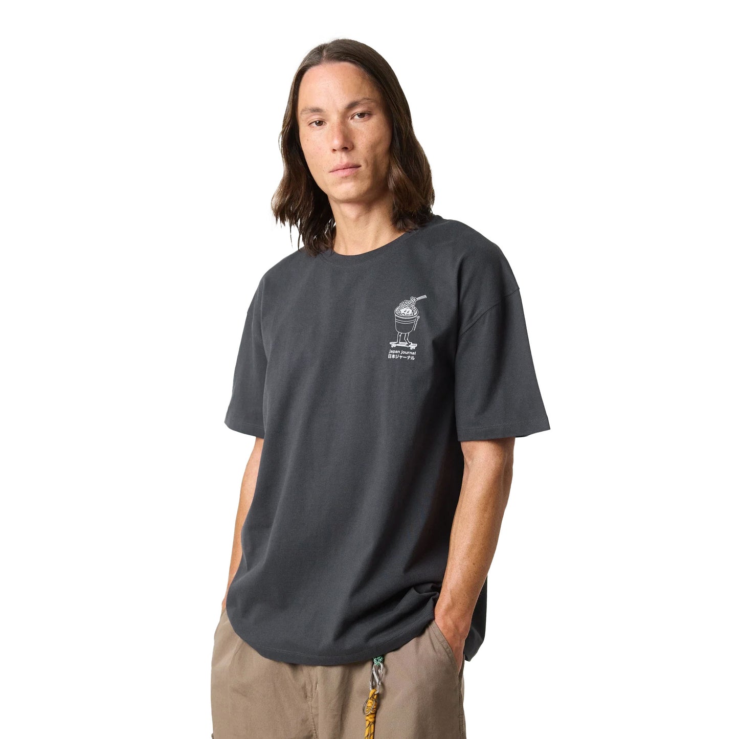 Blue Banana Ramen Tee Anthracite  - AW25UG011RAMGY01