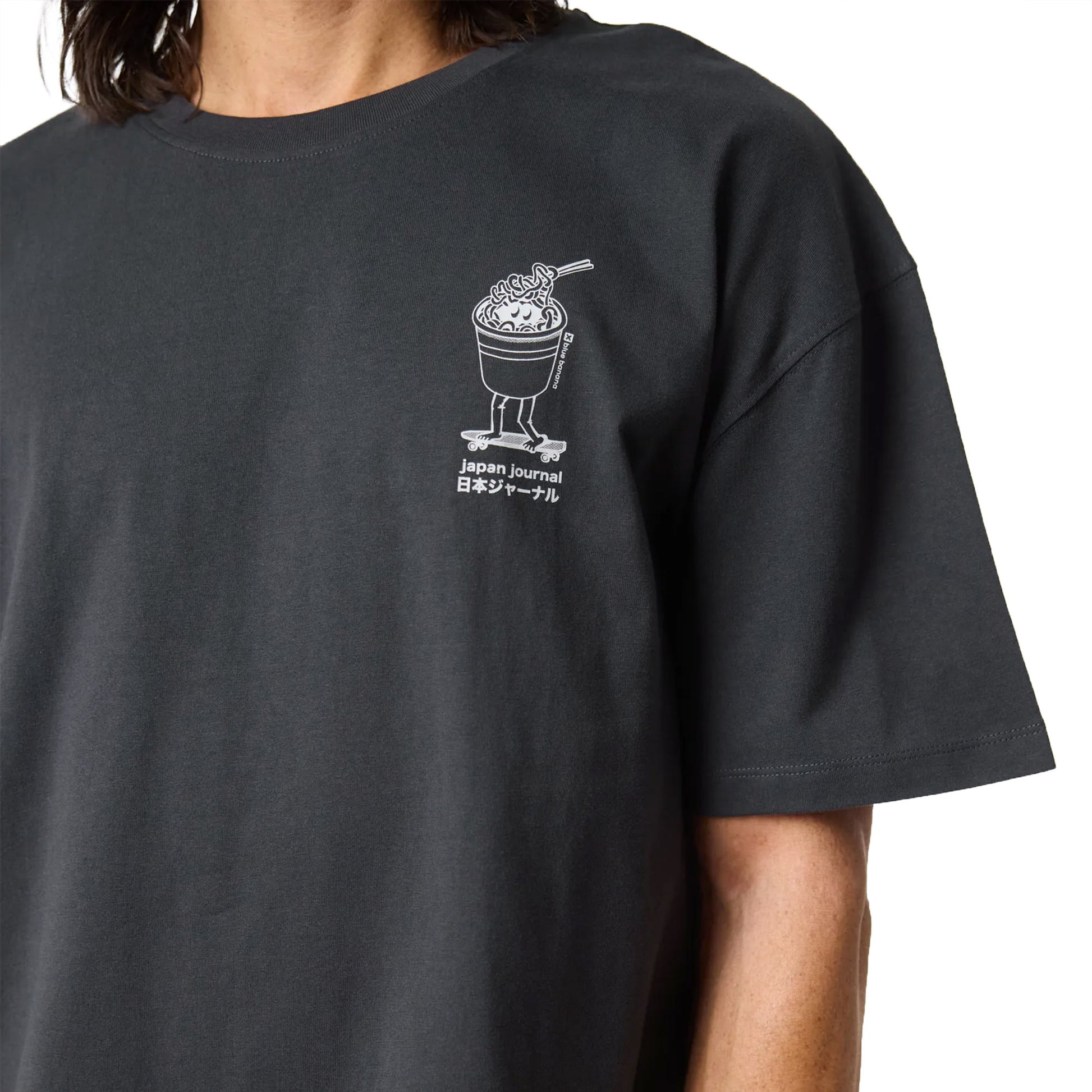 Blue Banana Ramen Tee Anthracite  - AW25UG011RAMGY01