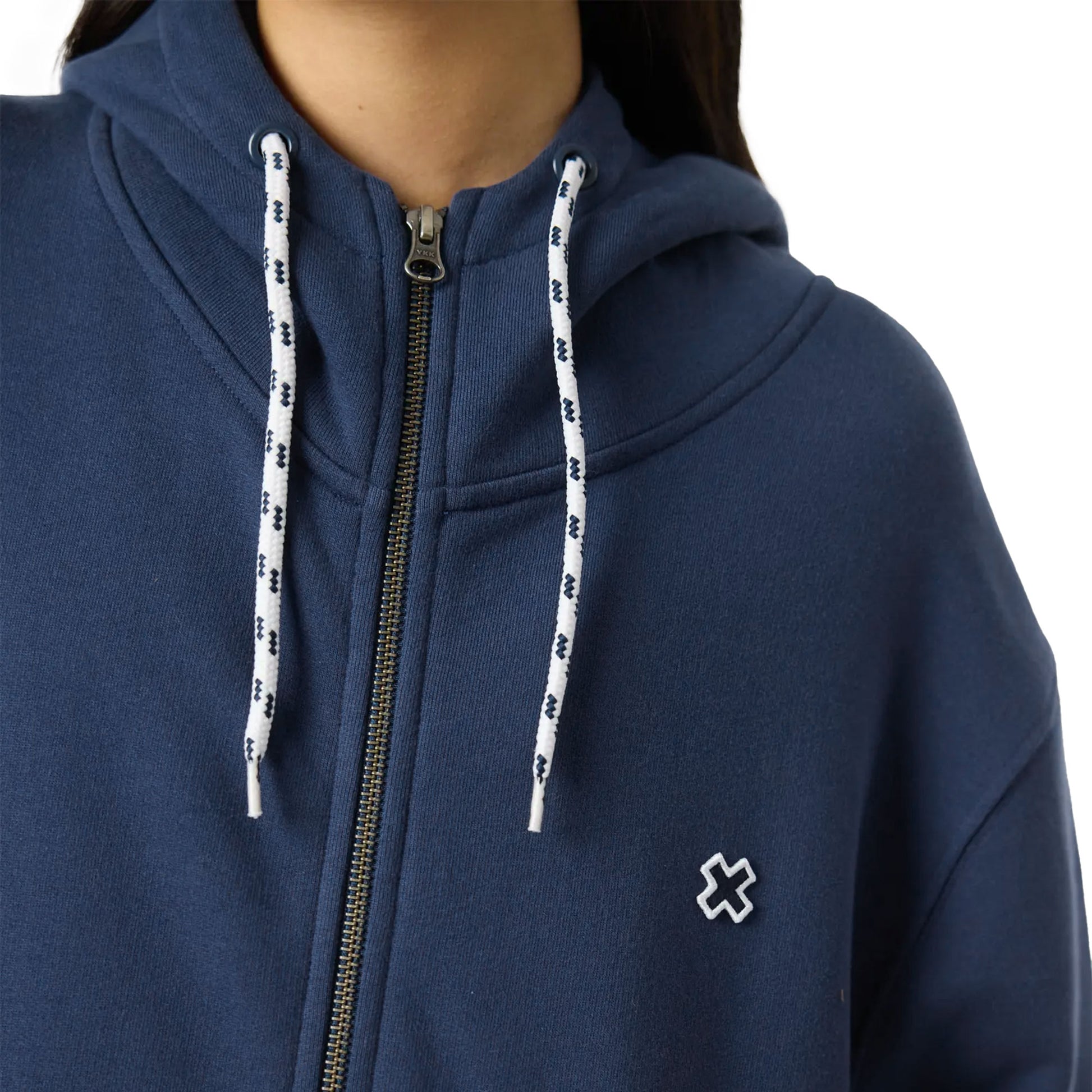 Blue Banana Patch Full Zip Hoodie Imperial Blue  - AW25UG017PATBL07